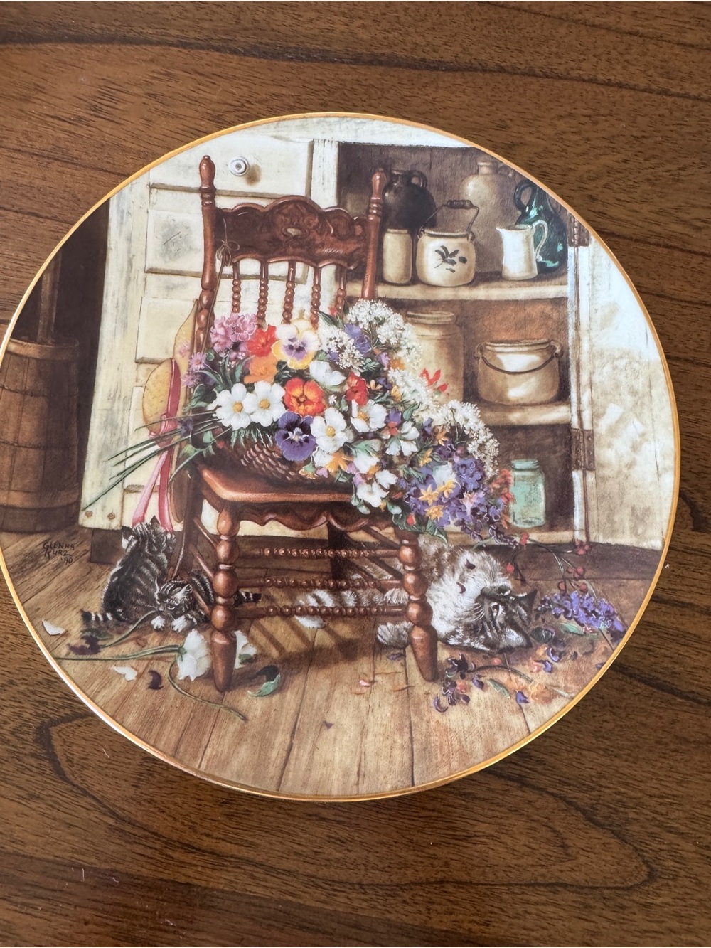 W.S. George “Country Cuttings” Collector Plate – Glenna Kurz – 1990